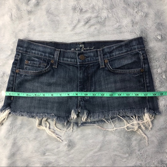 7 For All Mankind -Homemade Jean Frayed Mini Skirt - Picture 2 of 8